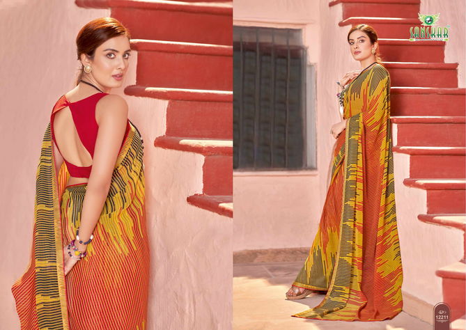 Sanskar Signature 15 Printed Regular Wear Georgette Latest Saree Collection